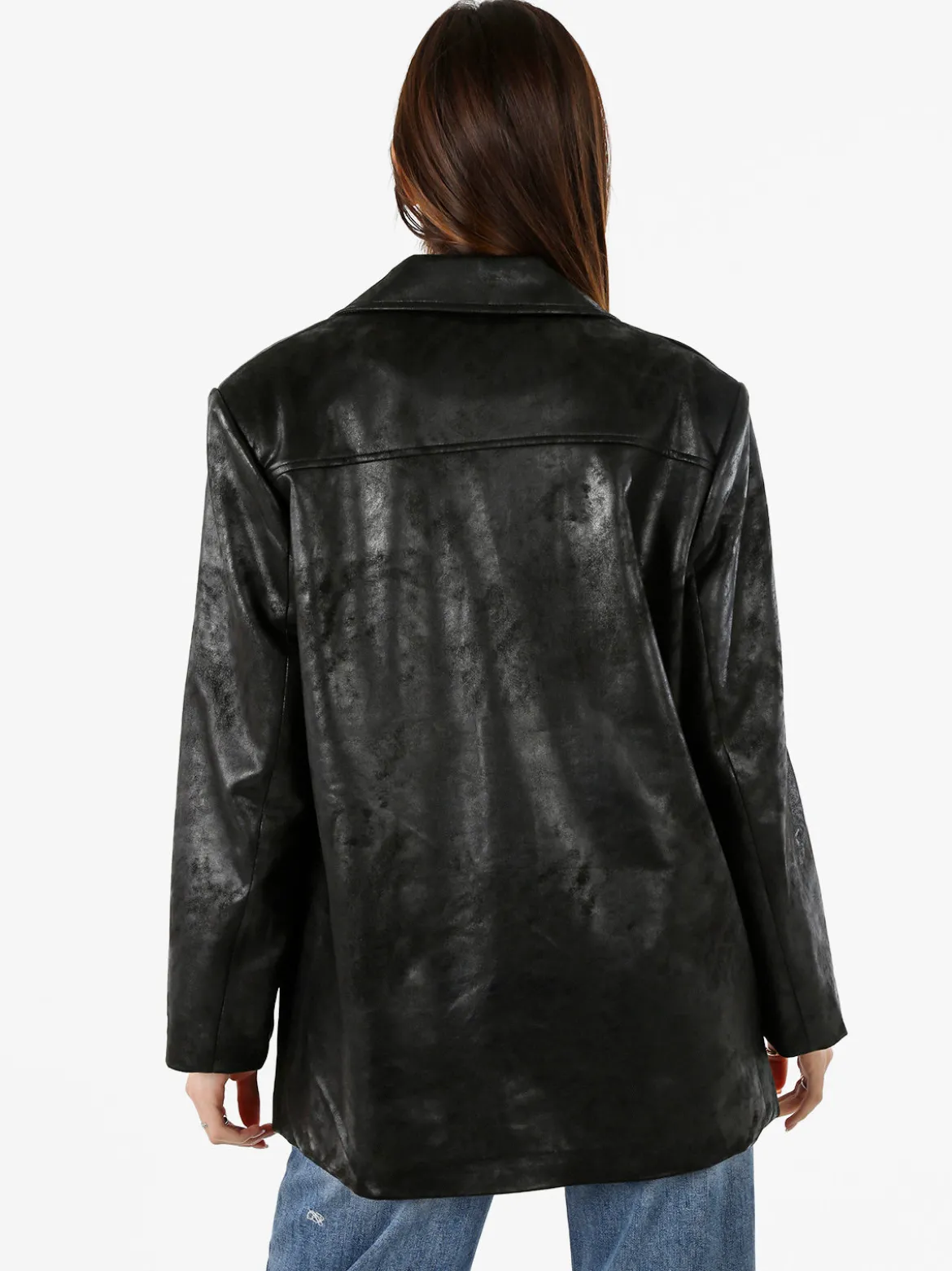 Solada Blazer donna oversize con bottoni - nero