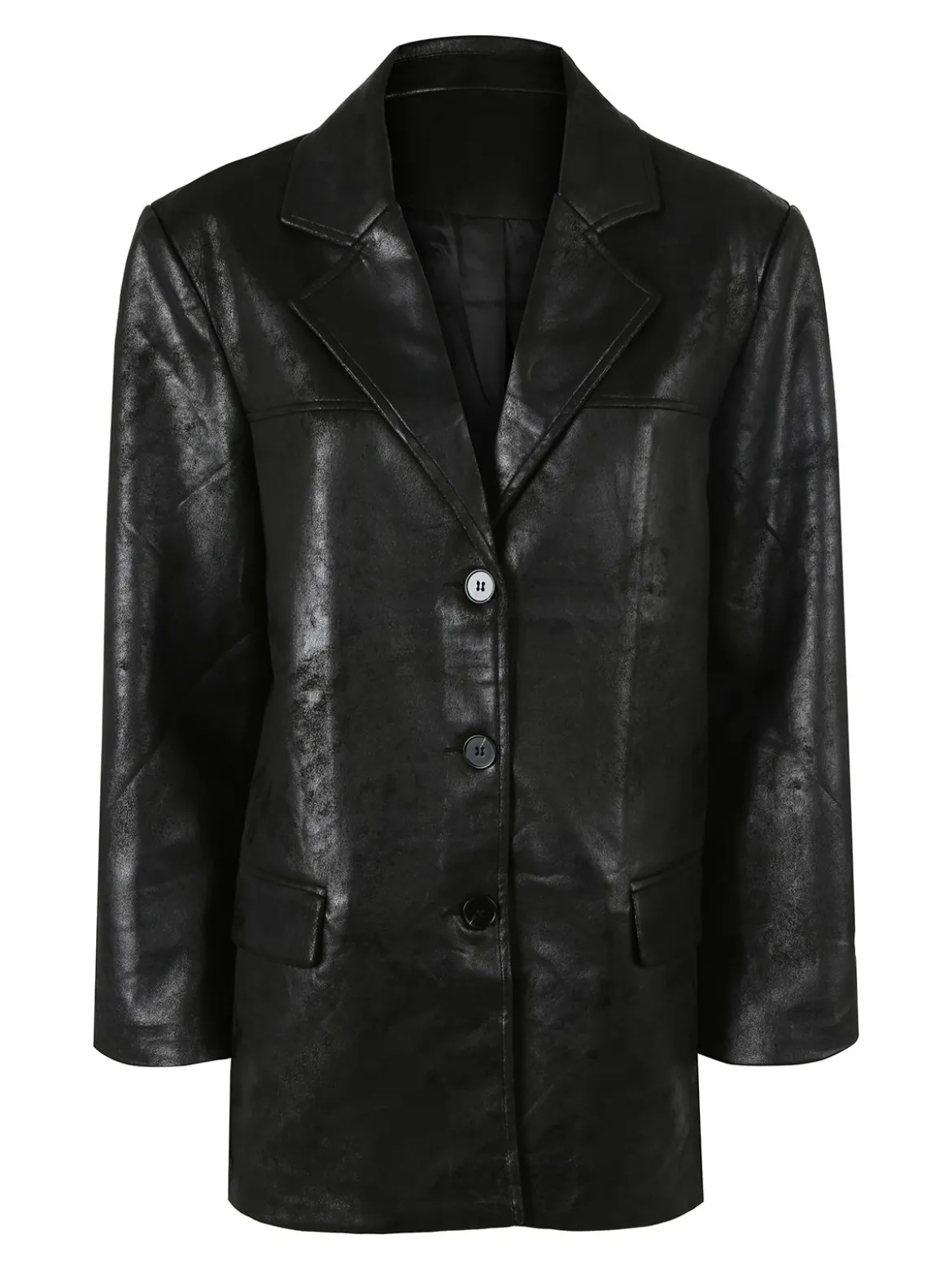Solada Blazer donna oversize con bottoni - nero