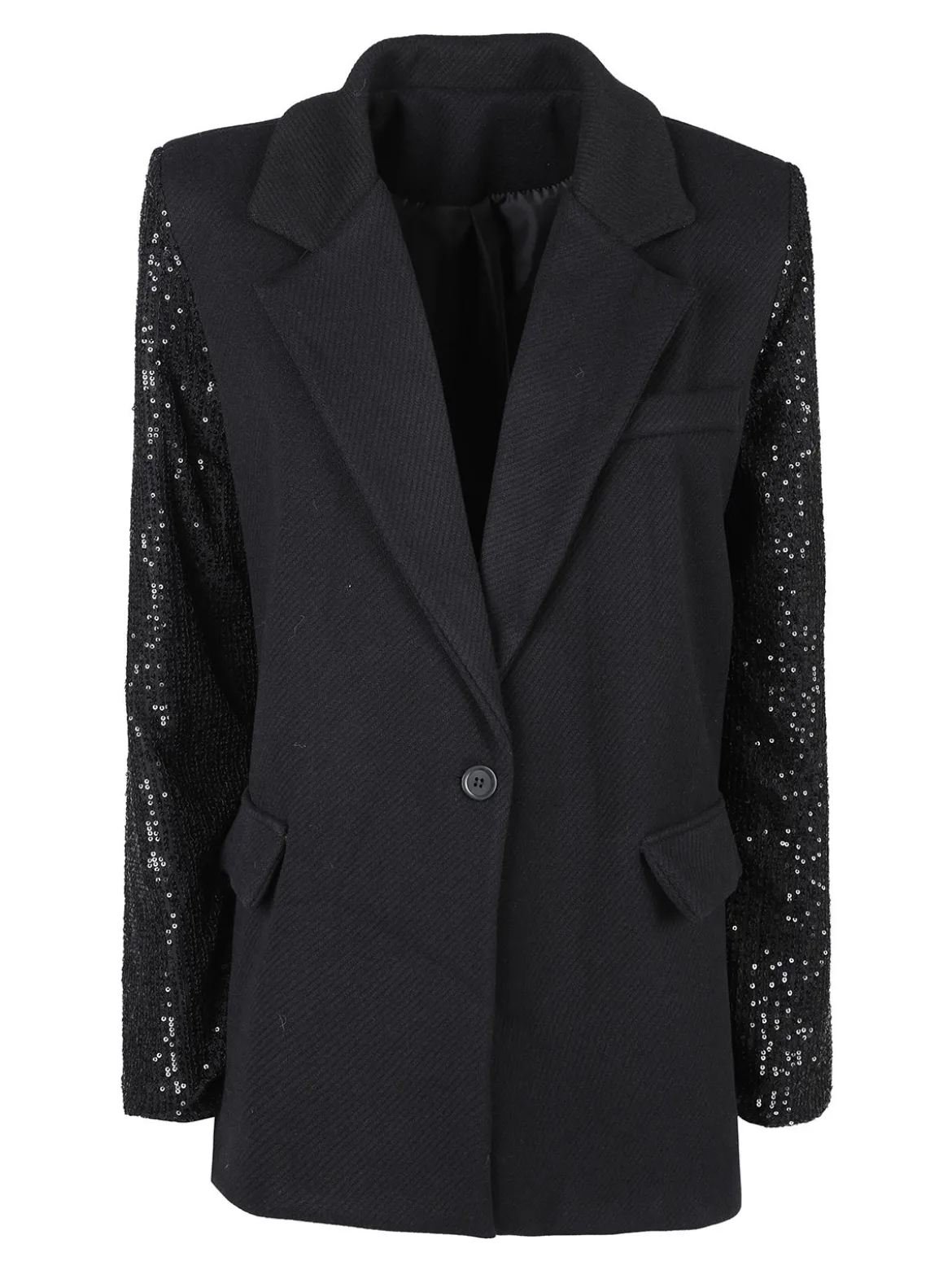 Solada Blazer donna oversize con maniche di paillettes