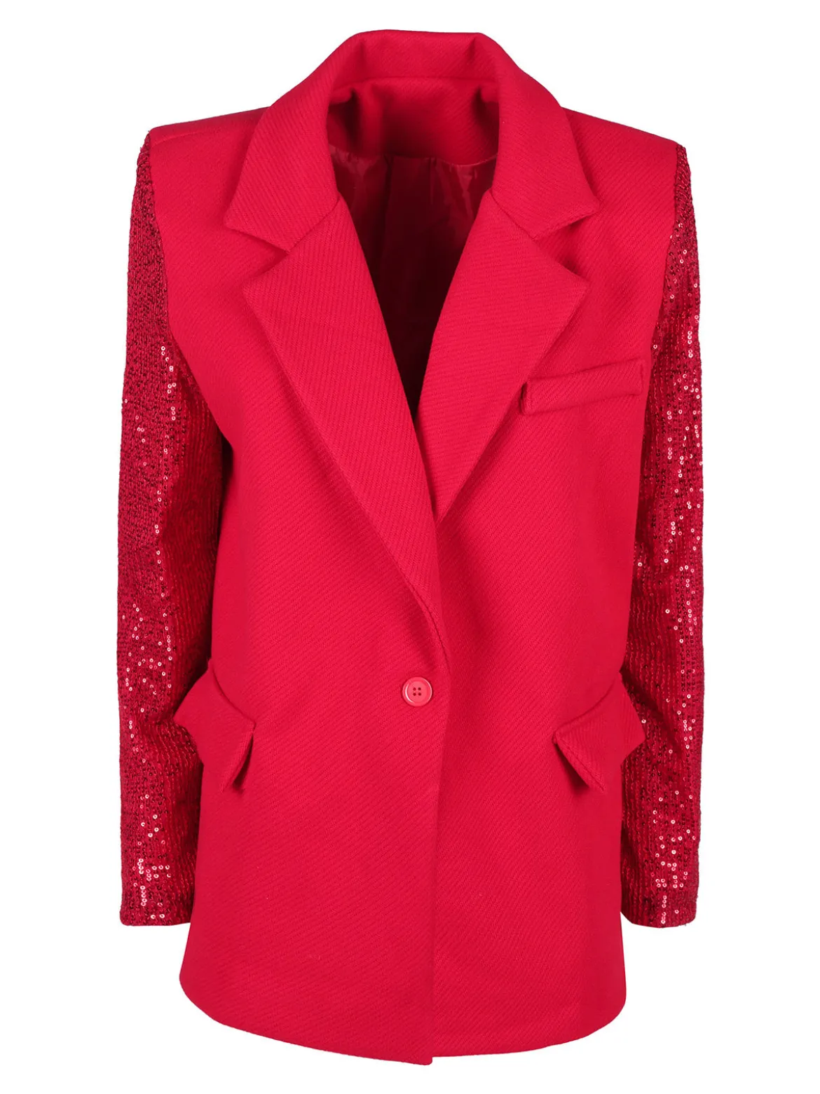 Solada Blazer donna oversize con maniche di paillettes