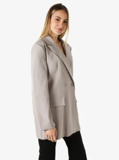 Solada Blazer oversize da donna con chiusura a doppiopetto - fango