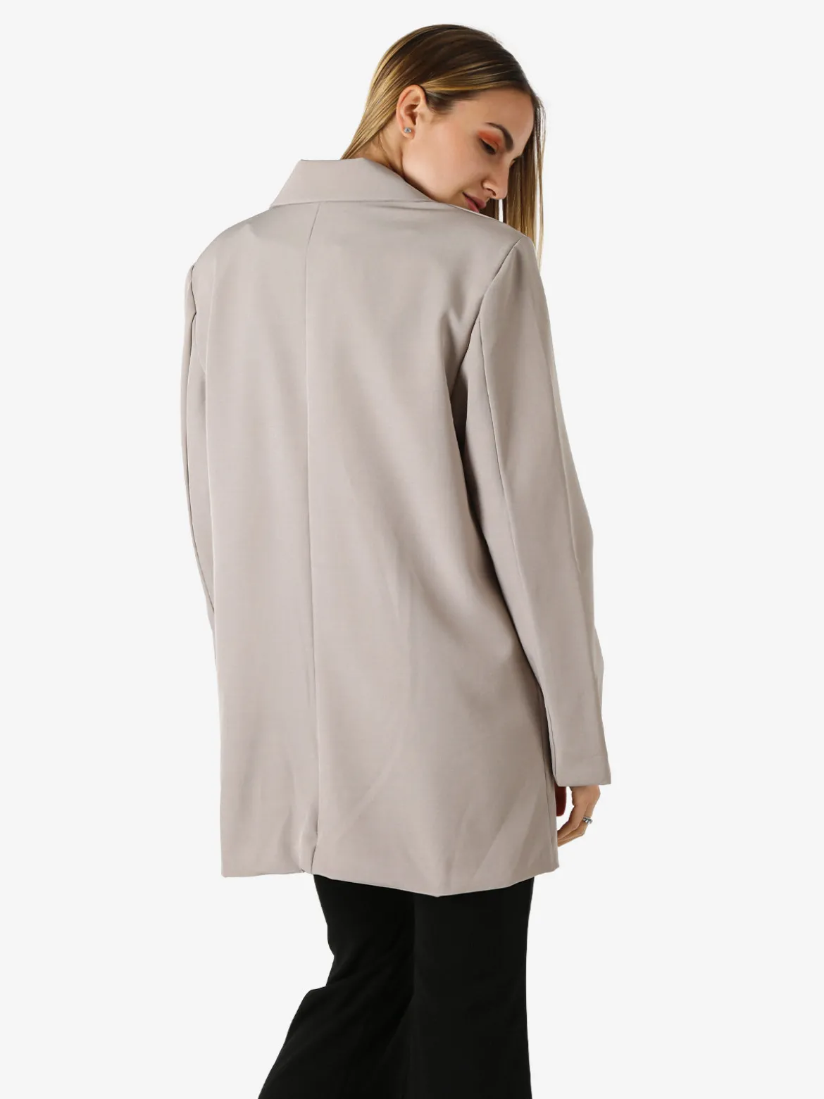 Solada Blazer oversize da donna con chiusura a doppiopetto - fango