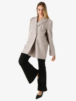 Solada Blazer oversize da donna con chiusura a doppiopetto - fango