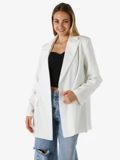 Solada Blazer oversize da donna con chiusura a doppiopetto - bianco