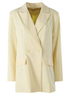 Solada Blazer oversize da donna con chiusura a doppiopetto - giallo