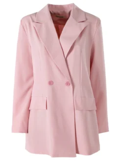 Solada Blazer oversize da donna con chiusura a doppiopetto - rosa