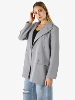 Solada Blazer oversize da donna con chiusura a doppiopetto - grigio