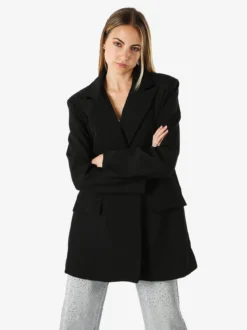 Solada Blazer oversize da donna con chiusura a doppiopetto - nero