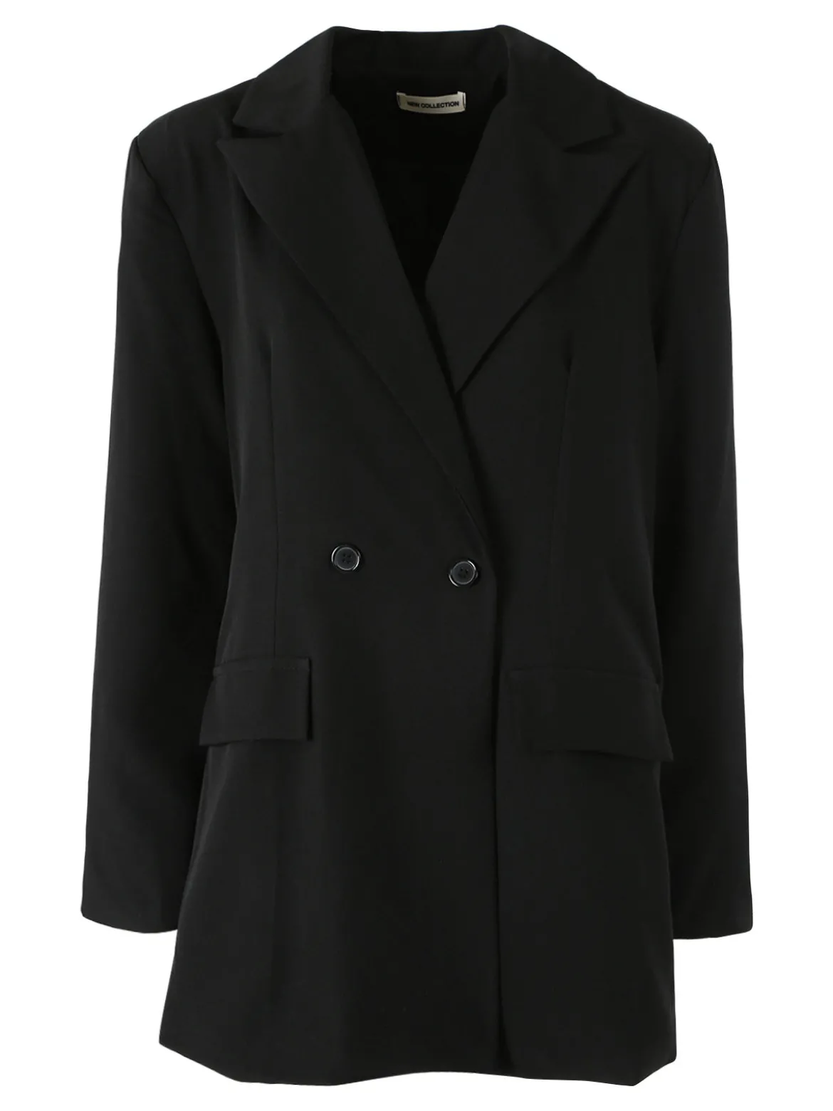 Solada Blazer oversize da donna con chiusura a doppiopetto - nero