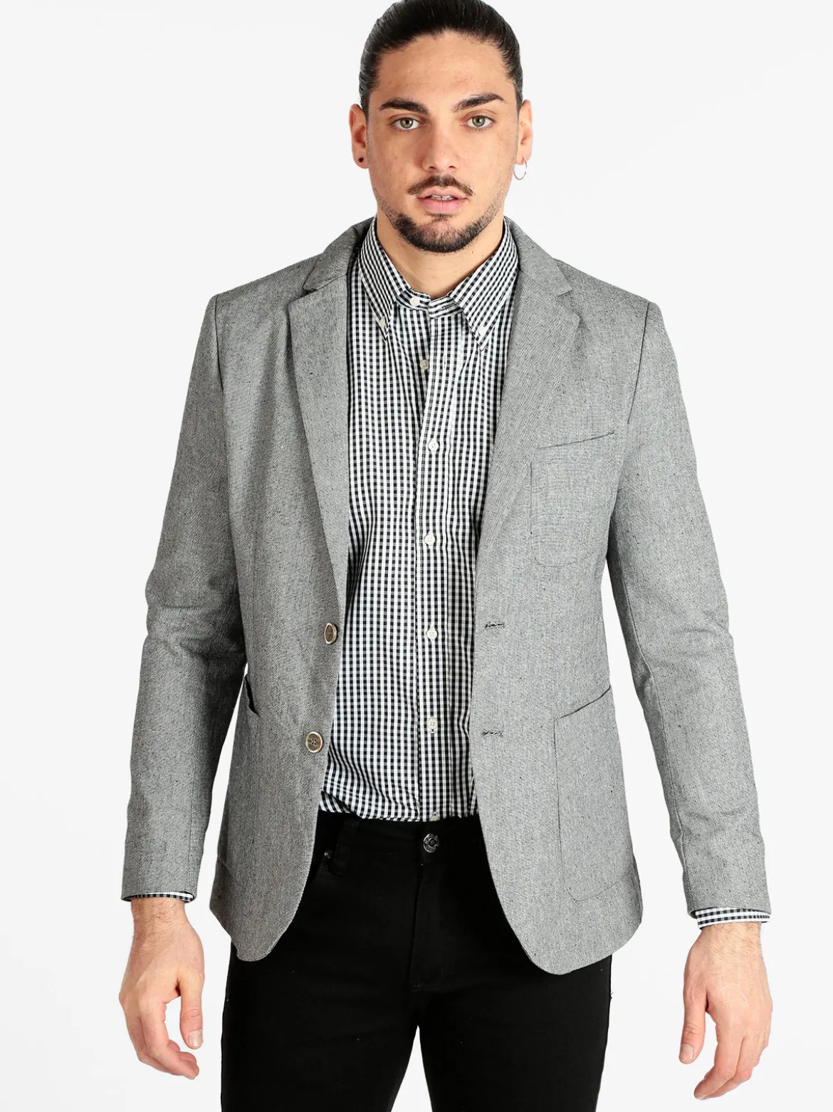Solada Blazer uomo in misto lino e cotone