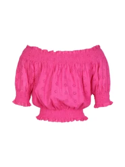 Solada Blusa cropped donna in pizzo