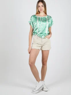 Solada Blusa donna a maniche corte con stampe