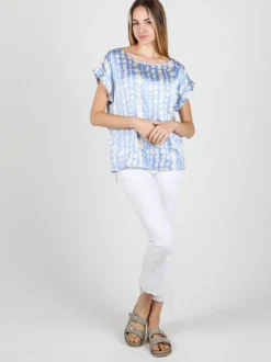 Solada Blusa donna a maniche corte con stampe