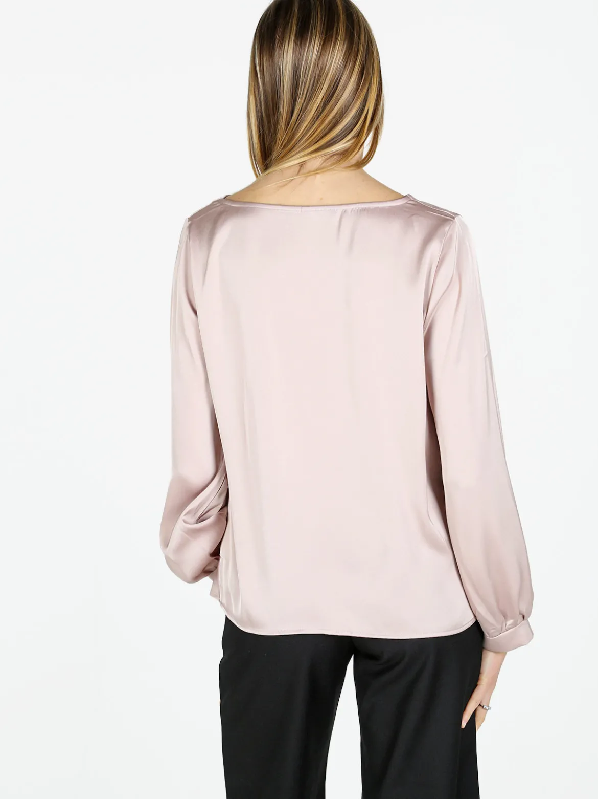 Solada Blusa donna a maniche lunghe con scollo a cascata