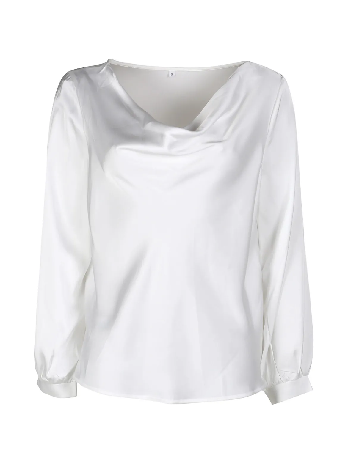 Solada Blusa donna a maniche lunghe con scollo a cascata