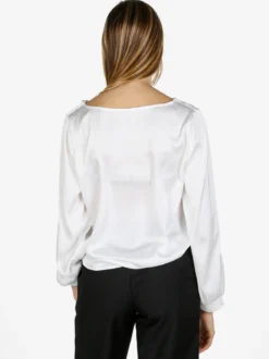 Solada Blusa donna a maniche lunghe con scollo a cascata