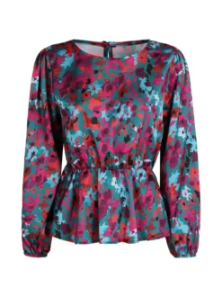 Solada Blusa donna a maniche lunghe con stampa