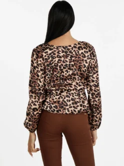 Solada Blusa donna a maniche lunghe con stampa animalier