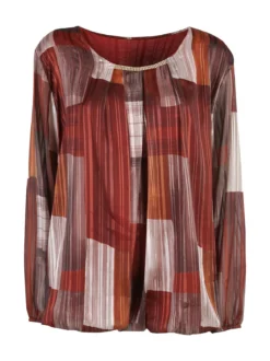 Solada Blusa donna a maniche lunghe - cuoio