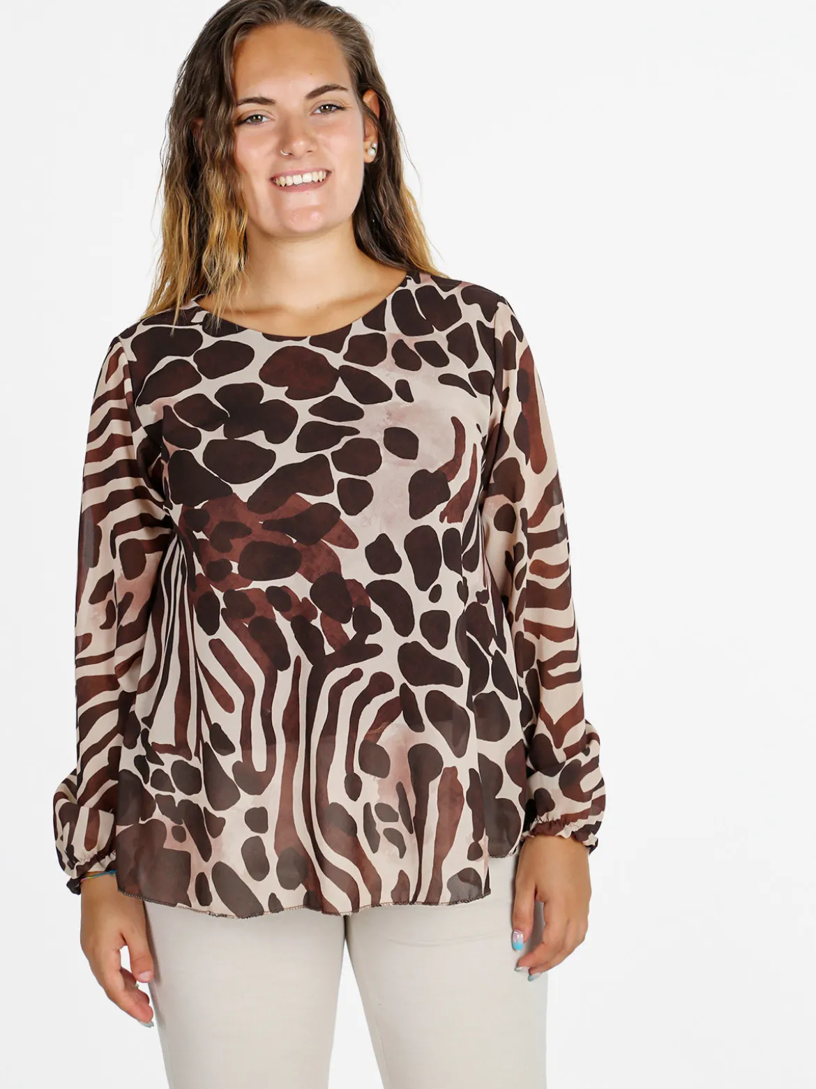 Solada Blusa donna a maniche lunghe - moro