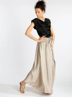 Solada Blusa donna con scollo a cascata