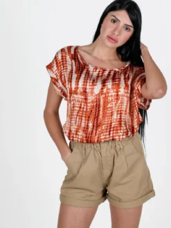 Solada Blusa donna con stampe a maniche corte