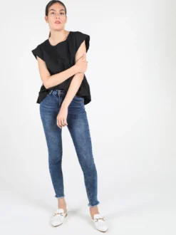 Solada Blusa donna in cotone con bottoni laterali
