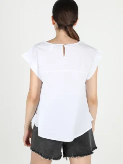 Solada Blusa donna in cotone con bottoni laterali