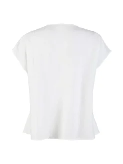Solada Blusa donna senza maniche con scollo a V - bianco