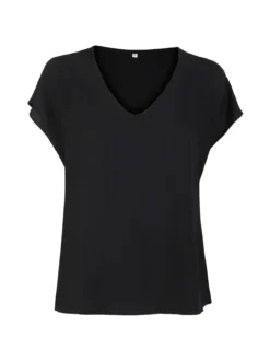 Solada Blusa donna senza maniche con scollo a V - nero
