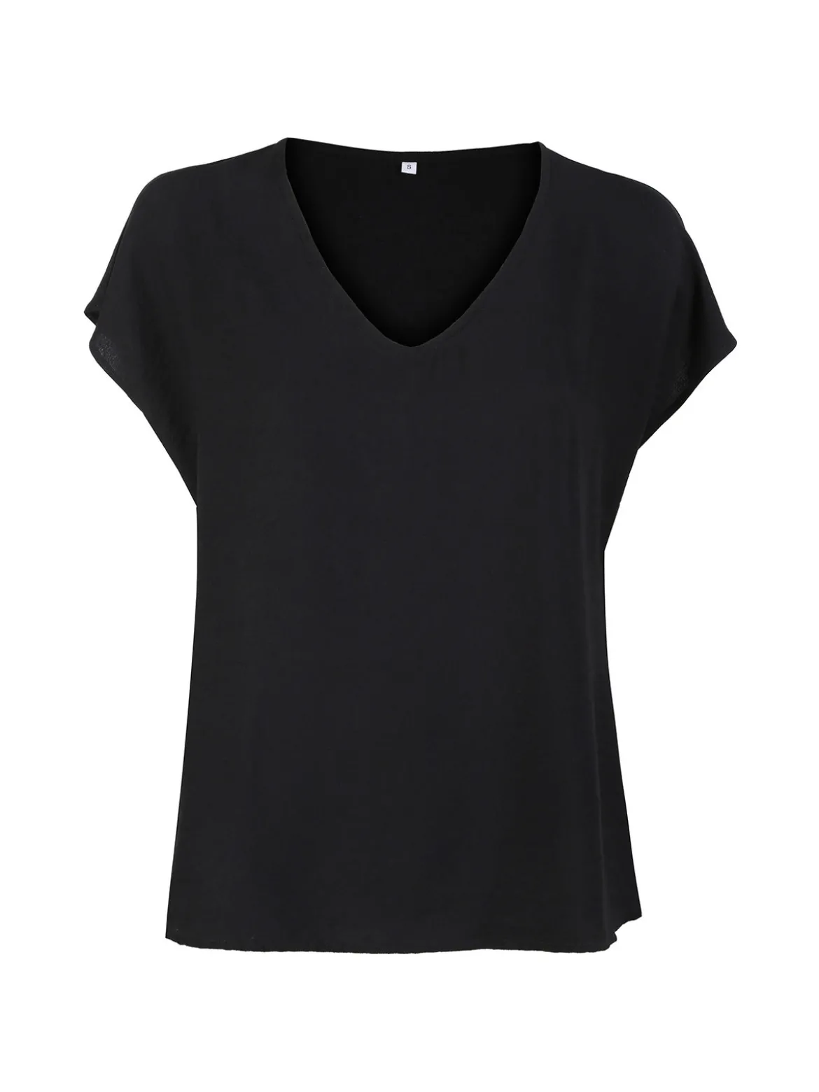 Solada Blusa donna senza maniche con scollo a V - nero