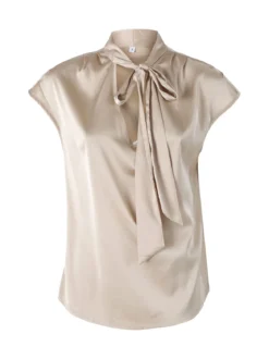 Solada Blusa donna senza maniche con scollo a V profondo - beige