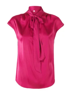 Solada Blusa donna senza maniche con scollo a V profondo - fucsia