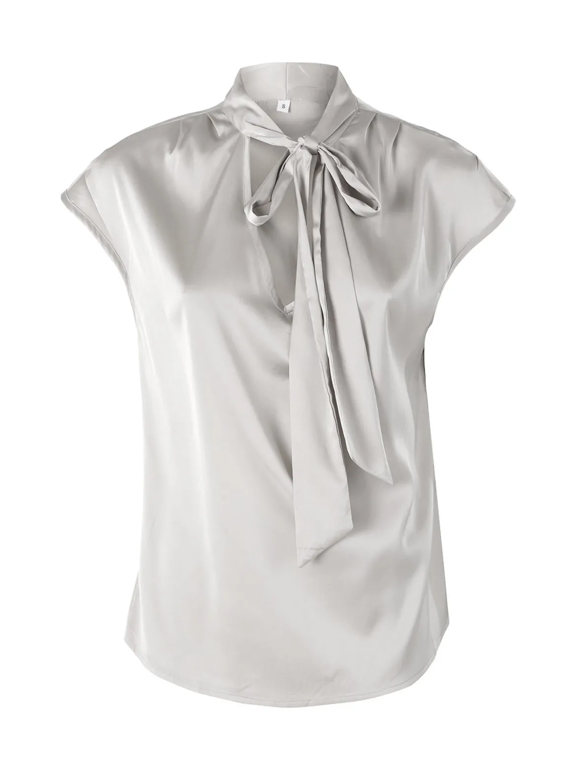 Solada Blusa donna senza maniche con scollo a V profondo - perla