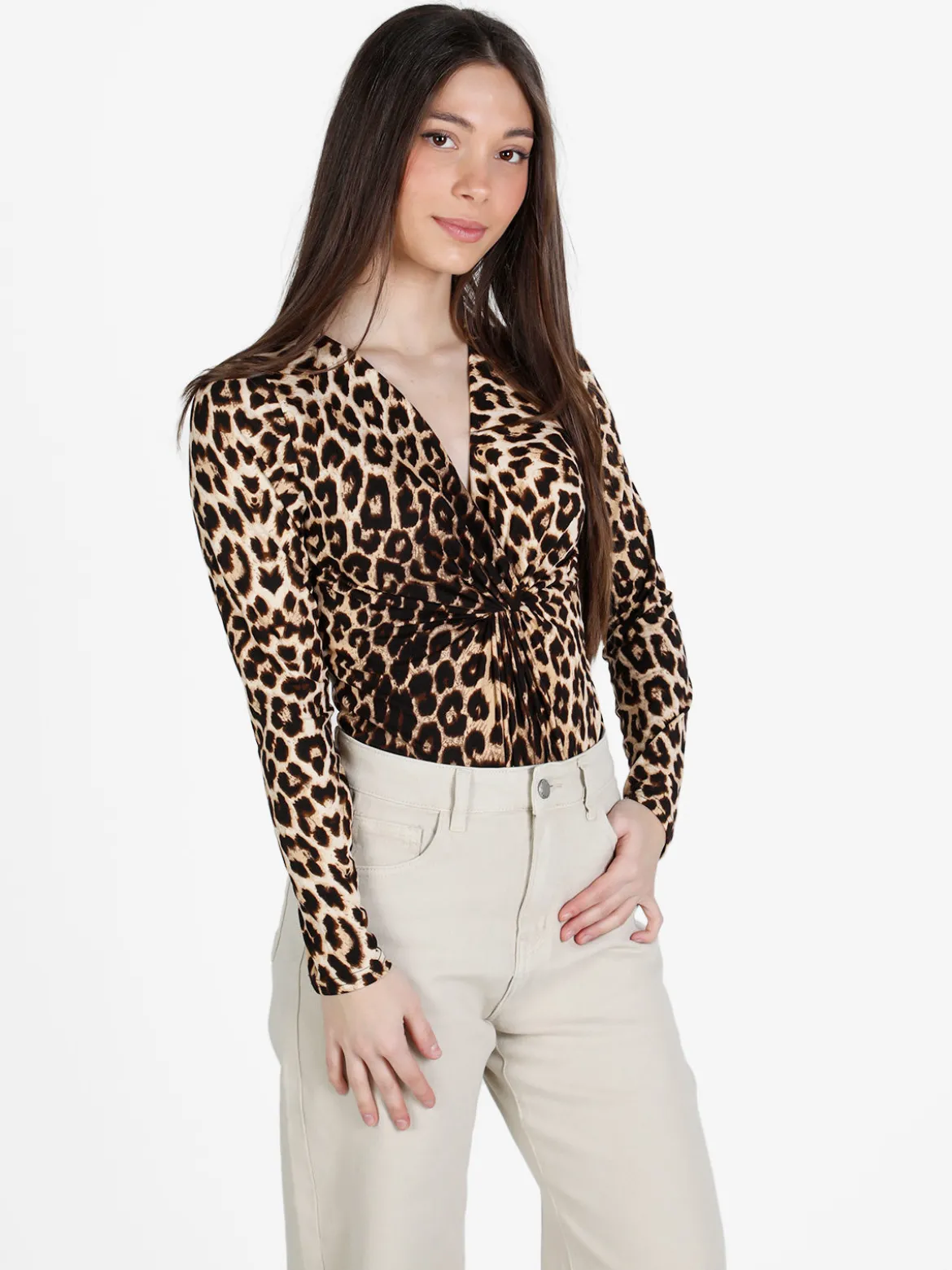 Solada Body donna a maniche lunghe con stampa animalier
