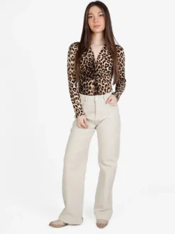 Solada Body donna a maniche lunghe con stampa animalier