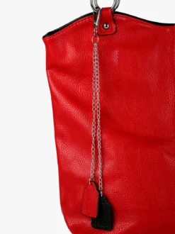 Solada Borsa a spalla da donna in ecopelle - rosso