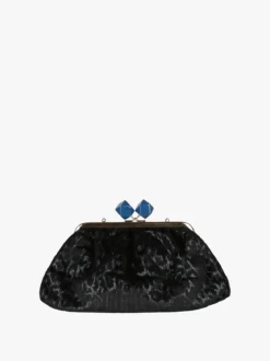 Solada Borsa clutch da donna animalier - blu scuro