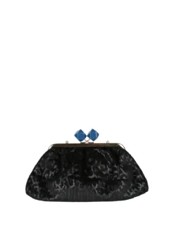 Solada Borsa clutch da donna animalier - blu scuro