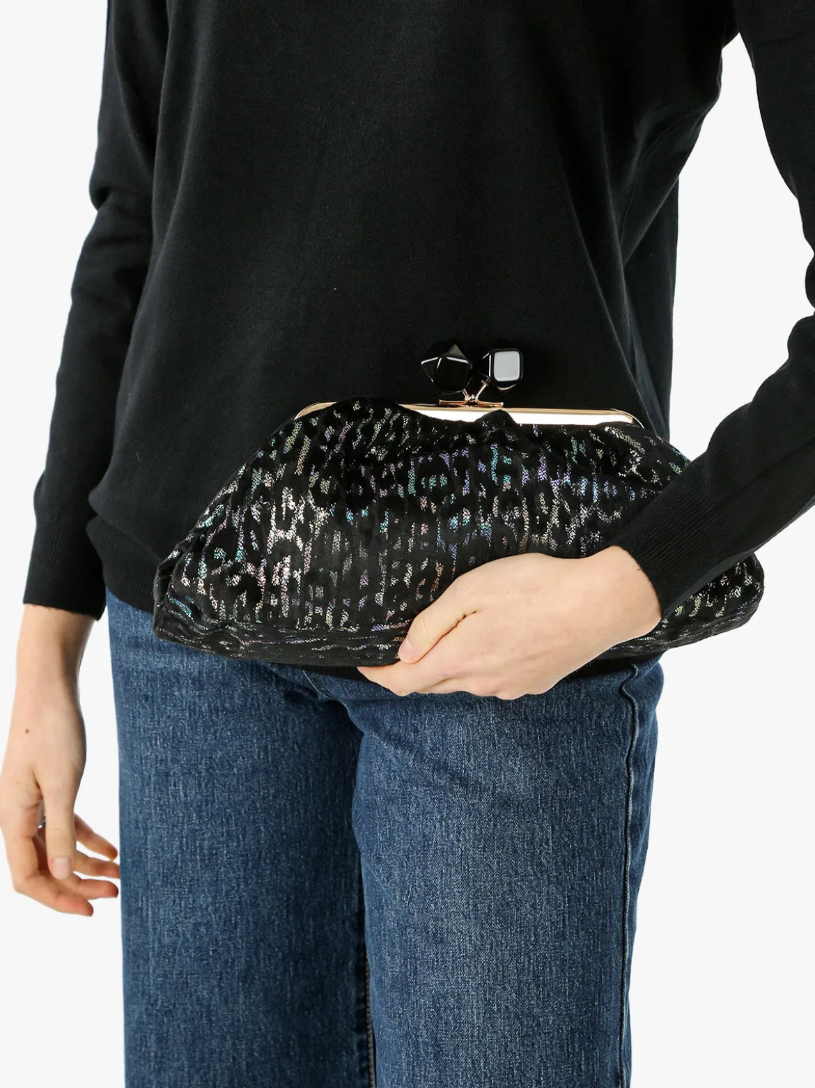 Solada Borsa clutch da donna animalier - multicolore