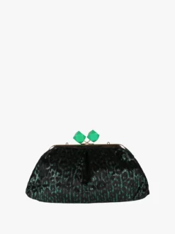 Solada Borsa clutch da donna animalier - verde