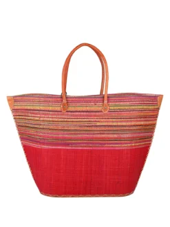 Solada Borsa da mare in paglia colorata