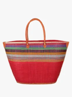 Solada Borsa da mare in paglia colorata