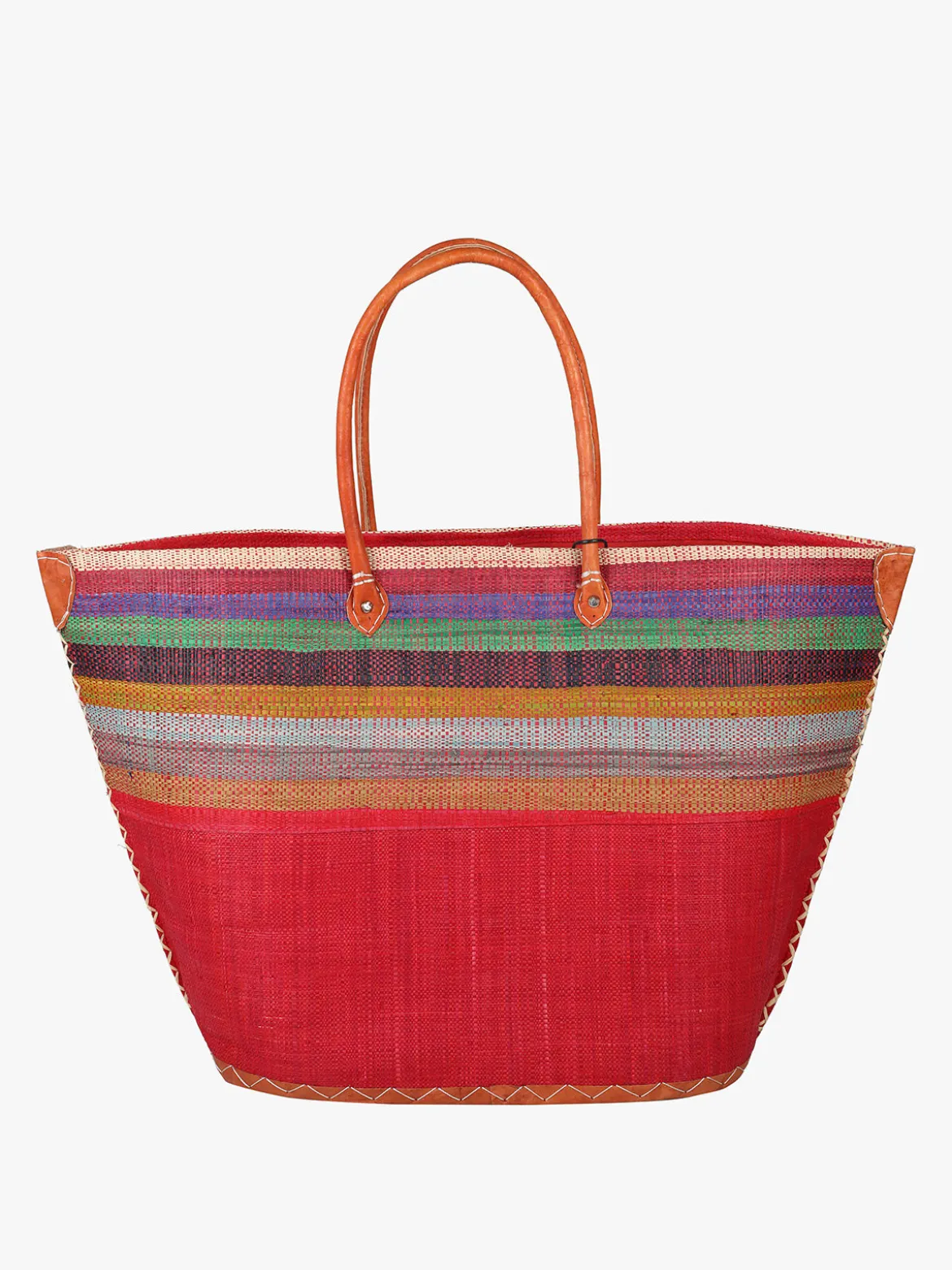 Solada Borsa da mare in paglia colorata