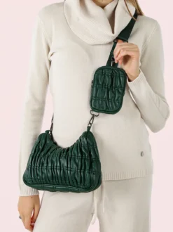 Solada Borsa donna a tracolla con portamonete - verde