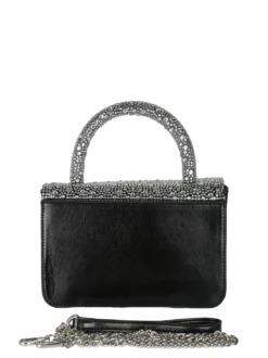 Solada Borsa donna gioiello con strass - argento