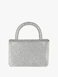 Solada Borsa donna gioiello con strass - bianco