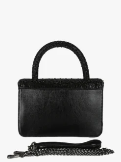 Solada Borsa donna gioiello con strass - nero