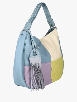 Solada Borsa donna hobo colorata - azzurro