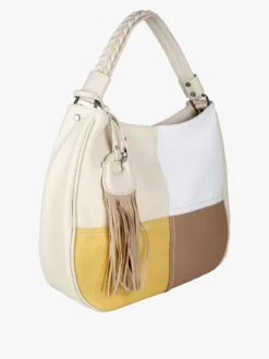 Solada Borsa donna hobo colorata - panna